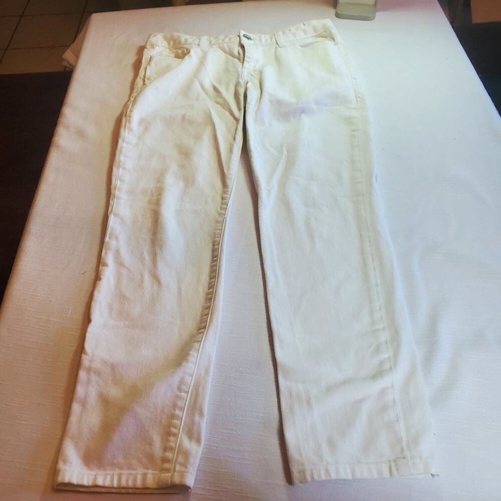 Banana Republic Womens Size 29 White Linen Blend Straight Leg Casual Pants